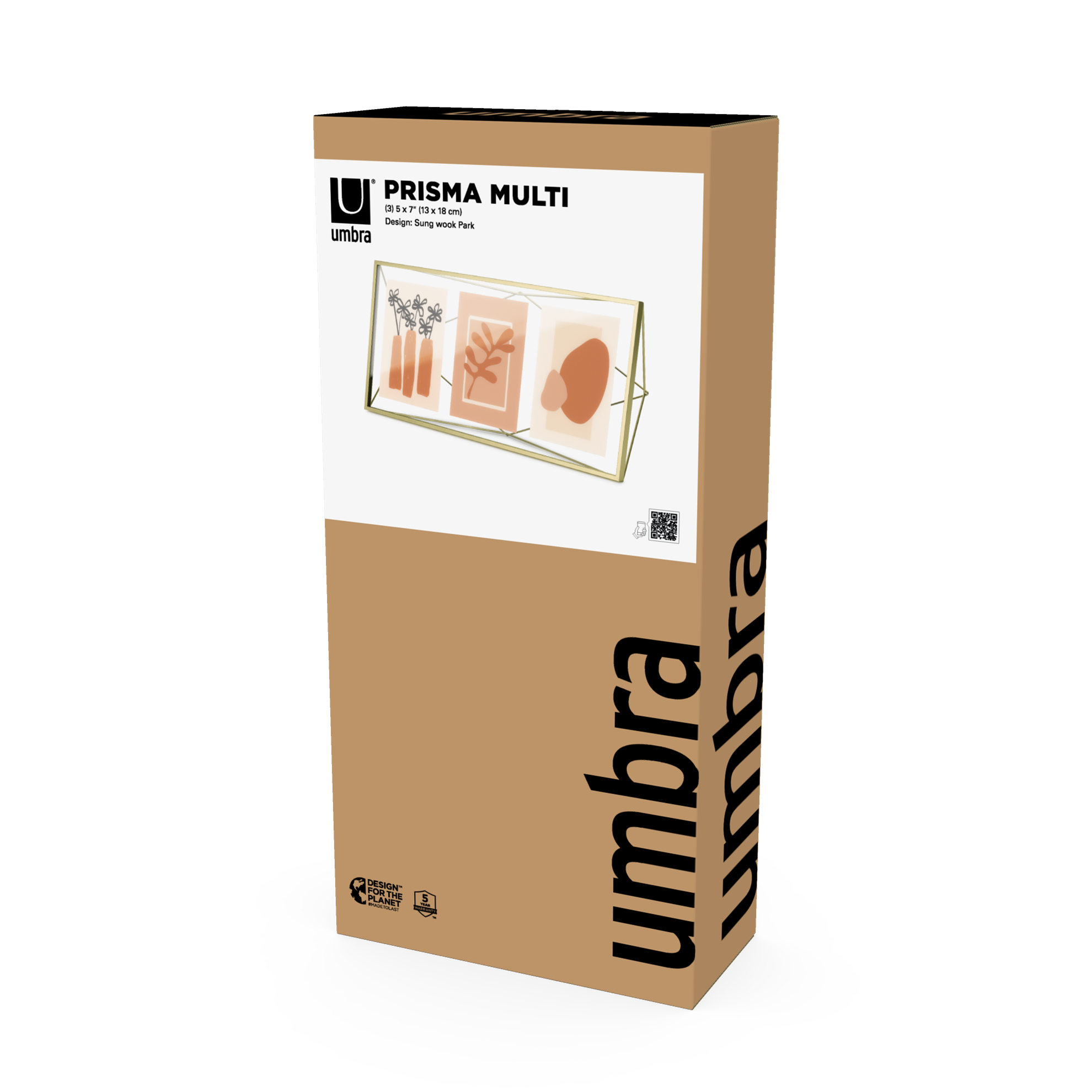 Fotorámeček Umbra PRISMA 48x23cm mosazný_1