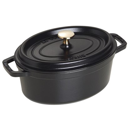 Hrnec oválný 23 cm černý_0