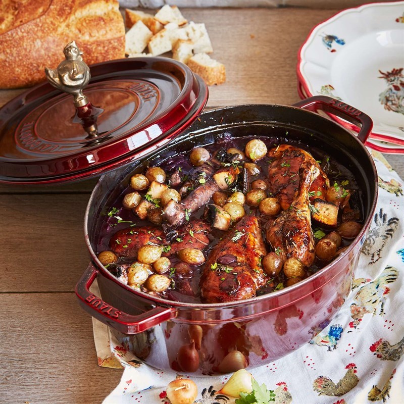 Hrnec oválný 31 cm vínový_1