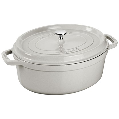 Hrnec oválný 37 cm bílý lanýž_2
