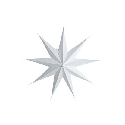 Obrázok Papierová 9cípa hviezda STAR WHITE 60 cm biela