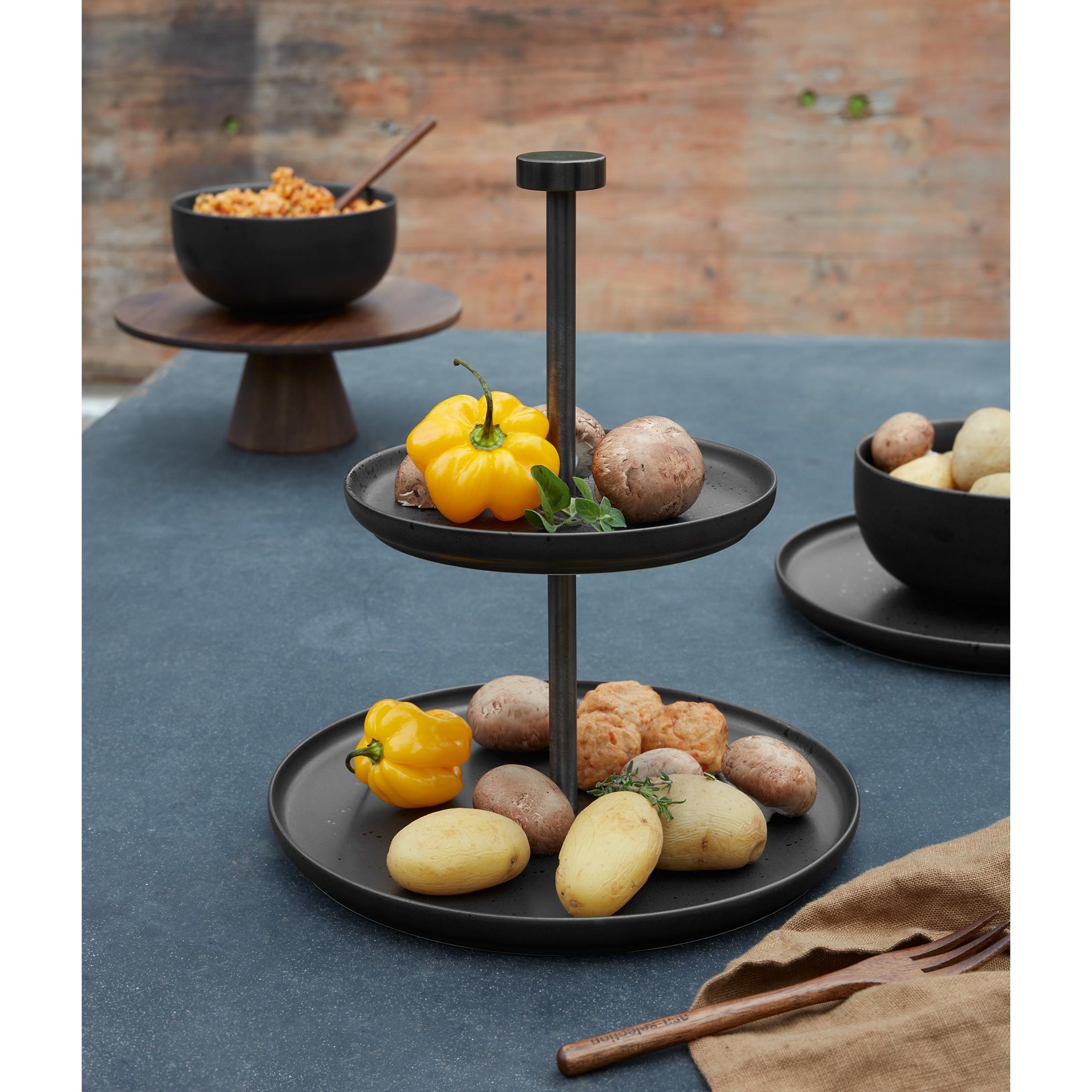 Etažér 2-patrový COPPA KURO 23,5 cm_0