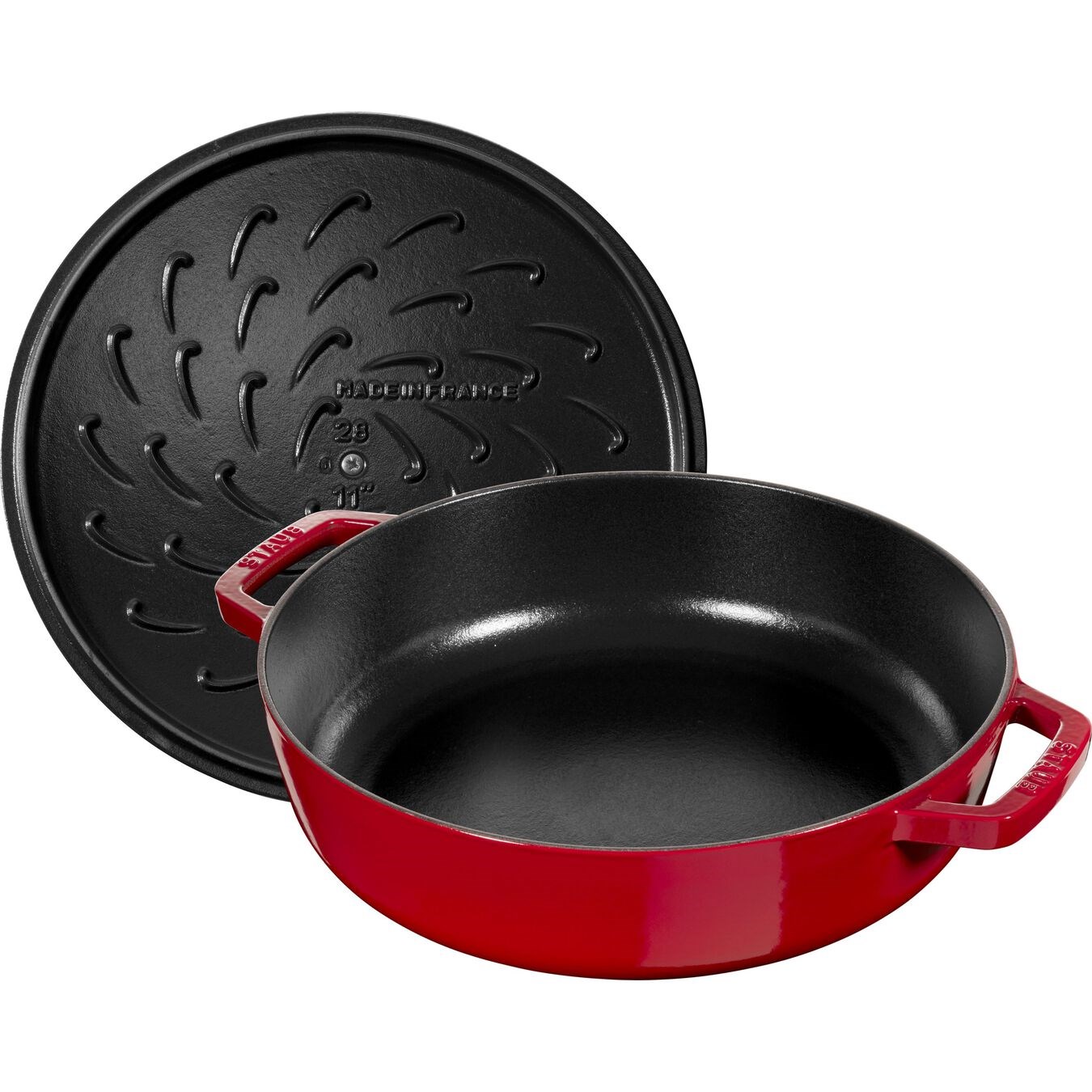 Kastrol se samopodlévací poklicí 28cm červený_2