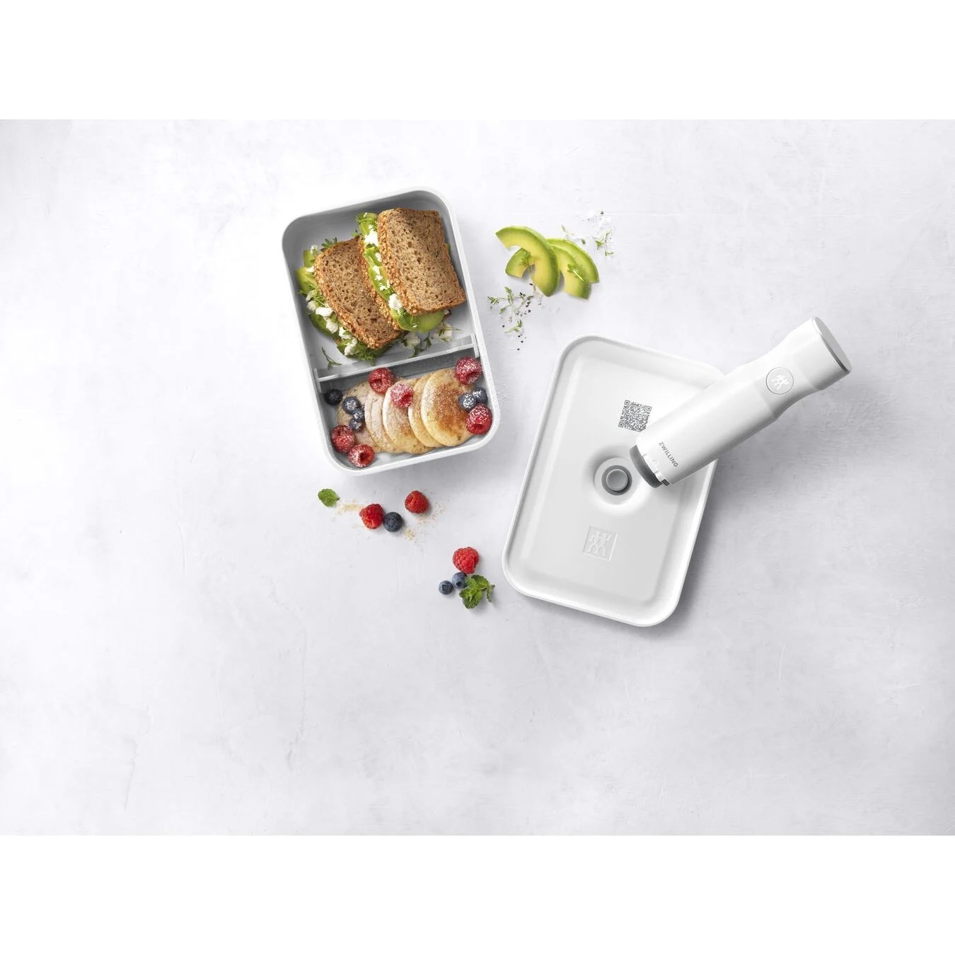 Vakuový obědový box FRESH & SAVE bílo-šedý L_4