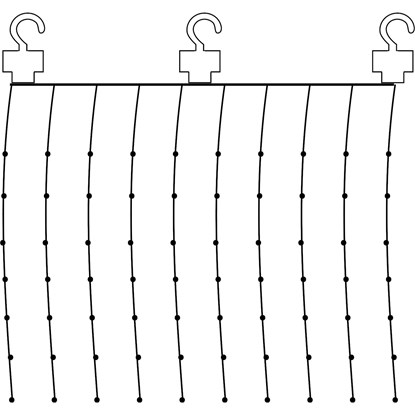 LED světelný závěs DEW DROP 100xLED 100x100cm stříbrný_0