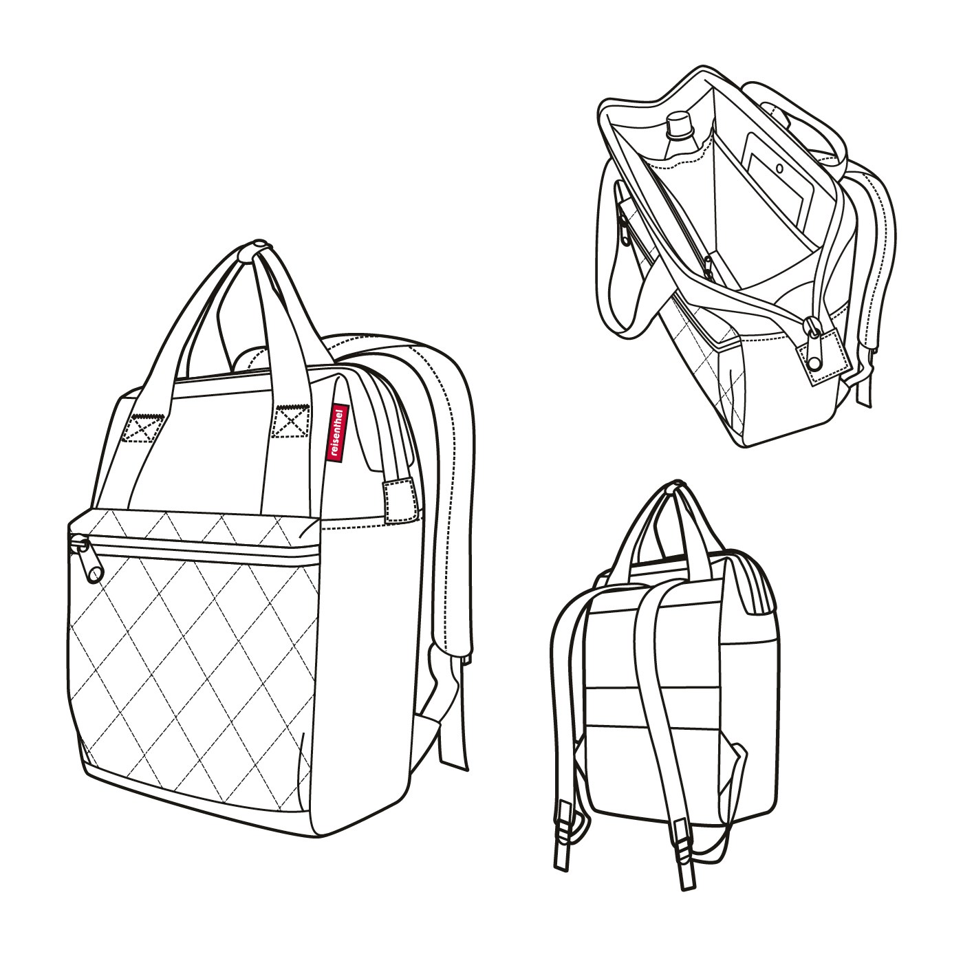 Batoh/taška Allrounder R rhombus midnight gold_4