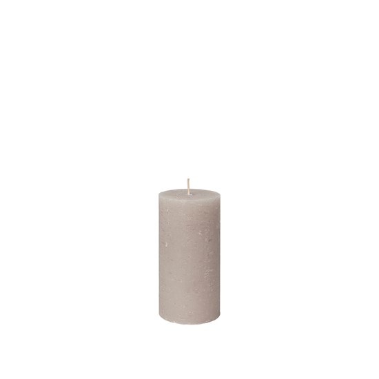 Svíčka Broste rustikální válec 7x13,5cm - světlý len_0