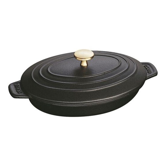 Zapékací oválná forma STAUB s poklicí 23 cm černá_2