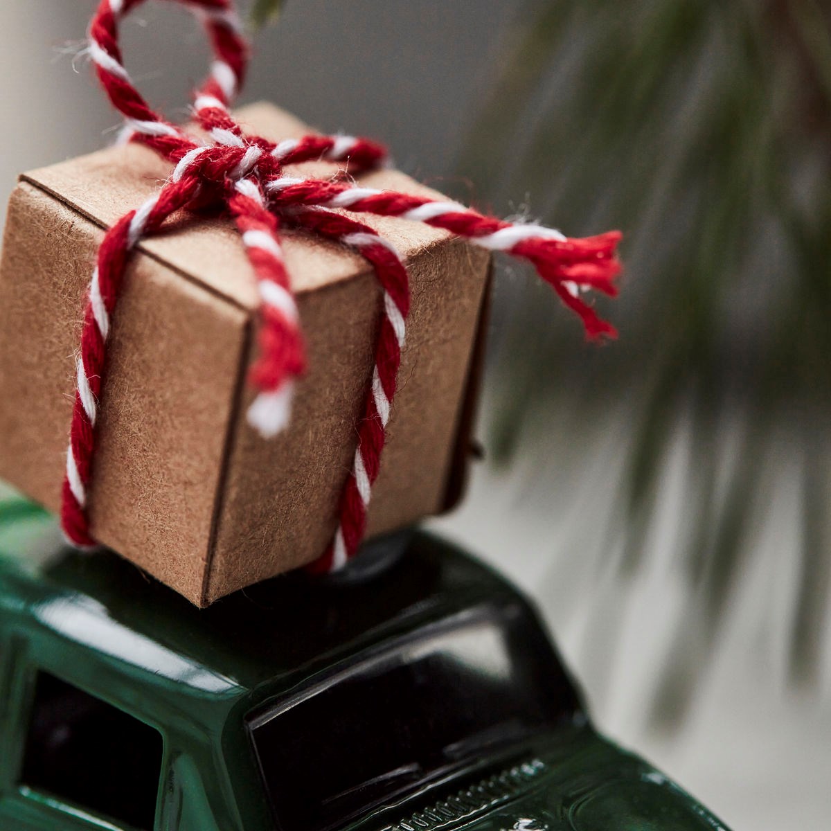 Vánoční dekorace autíčko MINI Xmas, zelené_4