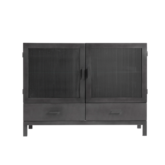 Kovová komoda Muubs DALLAS 120x42cm černá_9