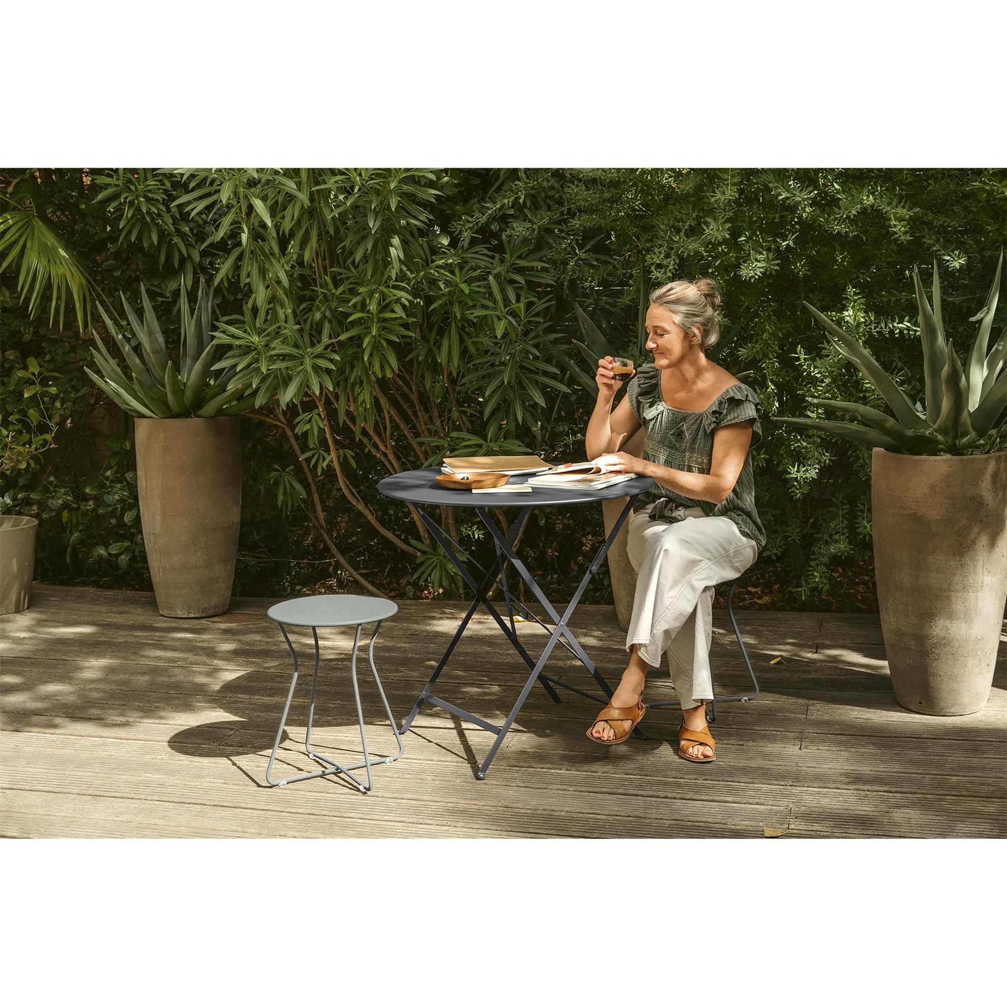 Skládací stolek BISTRO P.77 cm - Clay Grey_0