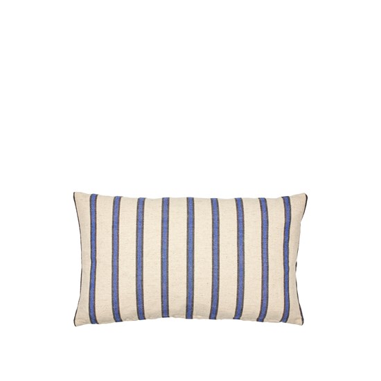 Povlak na polštář Broste DAGMAR 50x30xcm bílý-modrý proužek_0