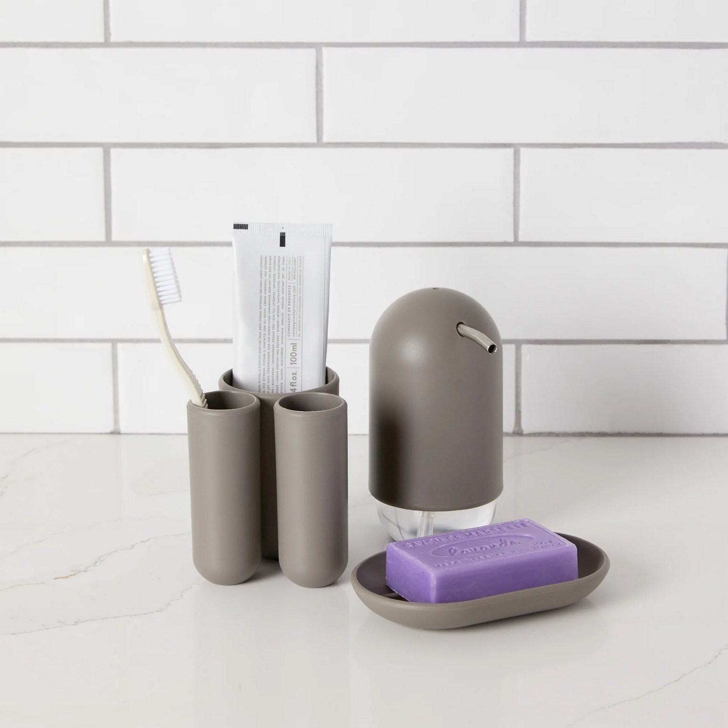 Kelímek na kartáček TOUCH šedý_0