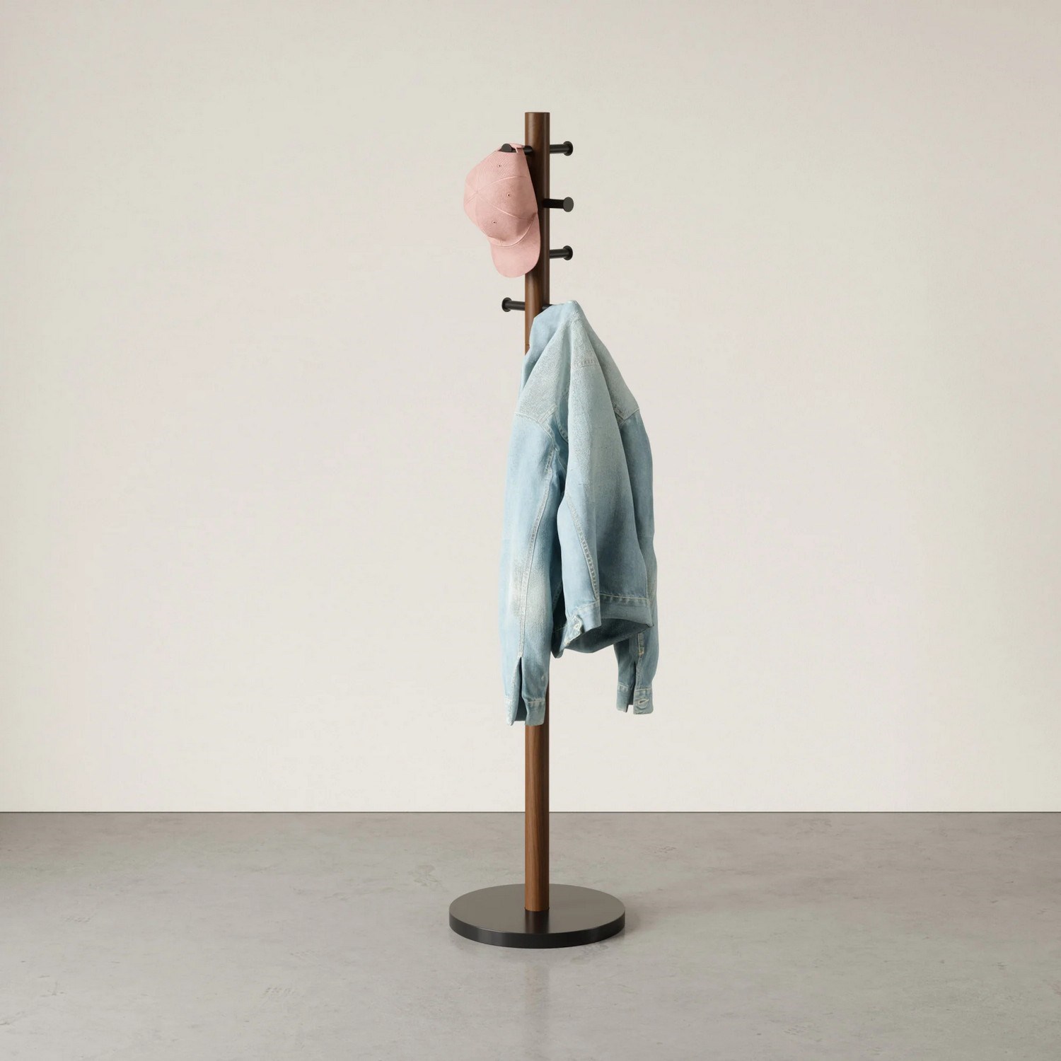 Věšák PILLAR 165x51 cm černý, hnědý_1