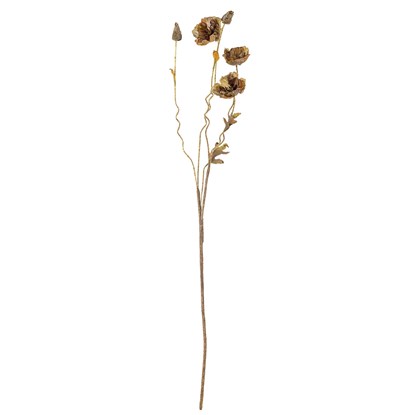 Umělá dekorace/květina POPPY stonek máku V.104cm hnědá_6