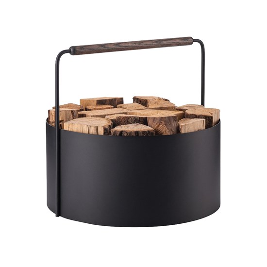 Koš na dřevo Blomus ASHI P.45cm černo hnědý_0