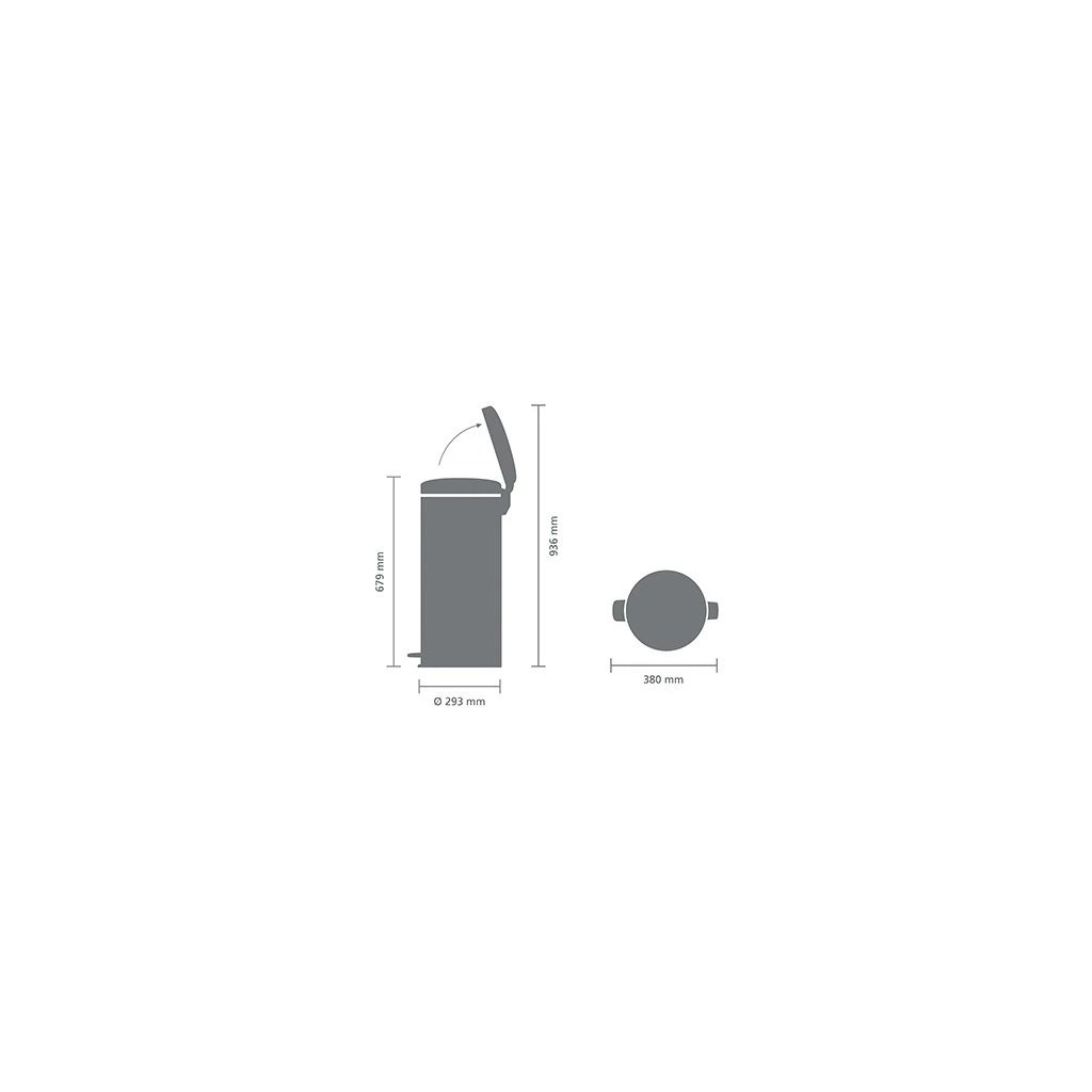 Pedálový odpadkový koš Brabantia NEW ICON 30l bílý_5