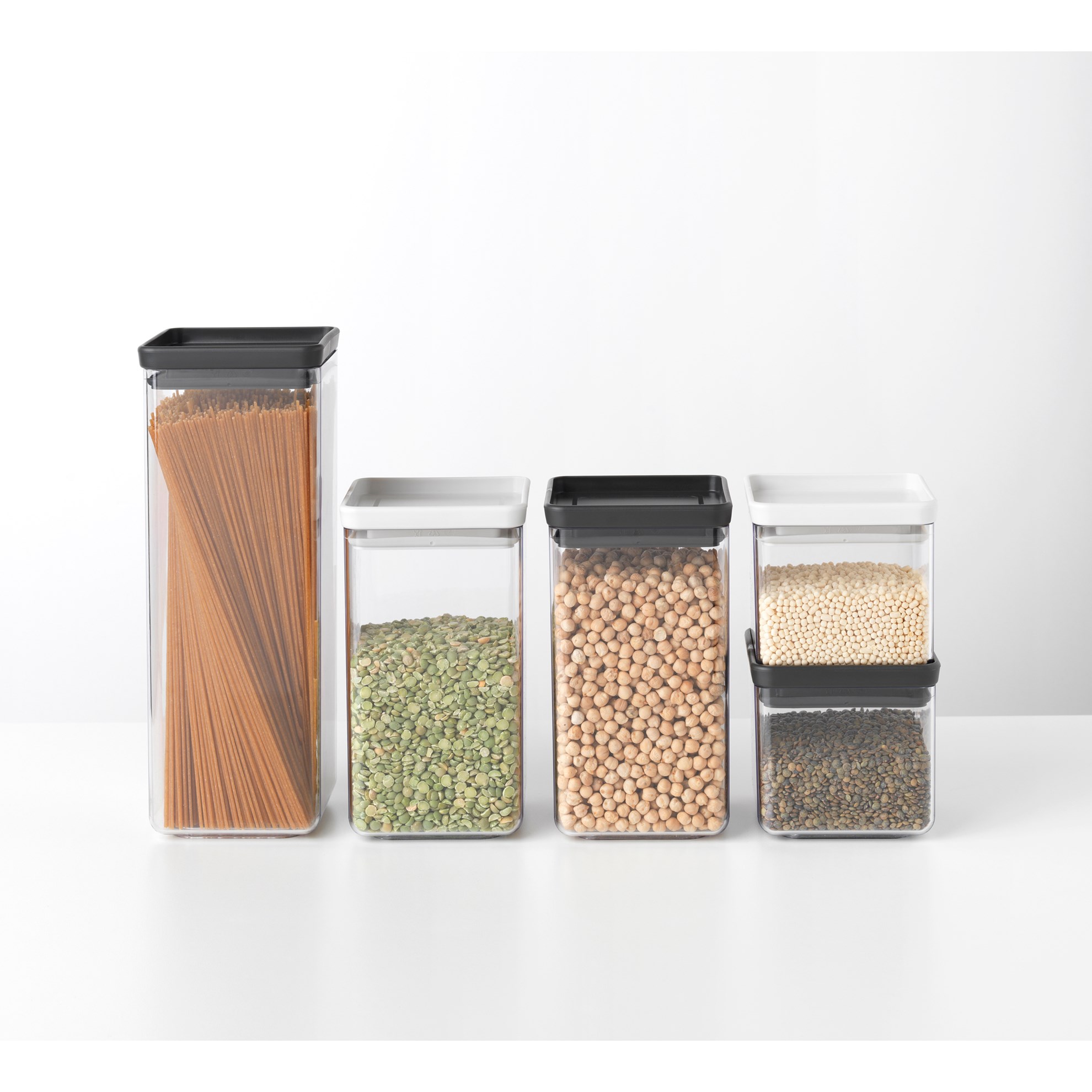 Plastová dóza Brabantia SQUARE 700ml tmavě šedá_1