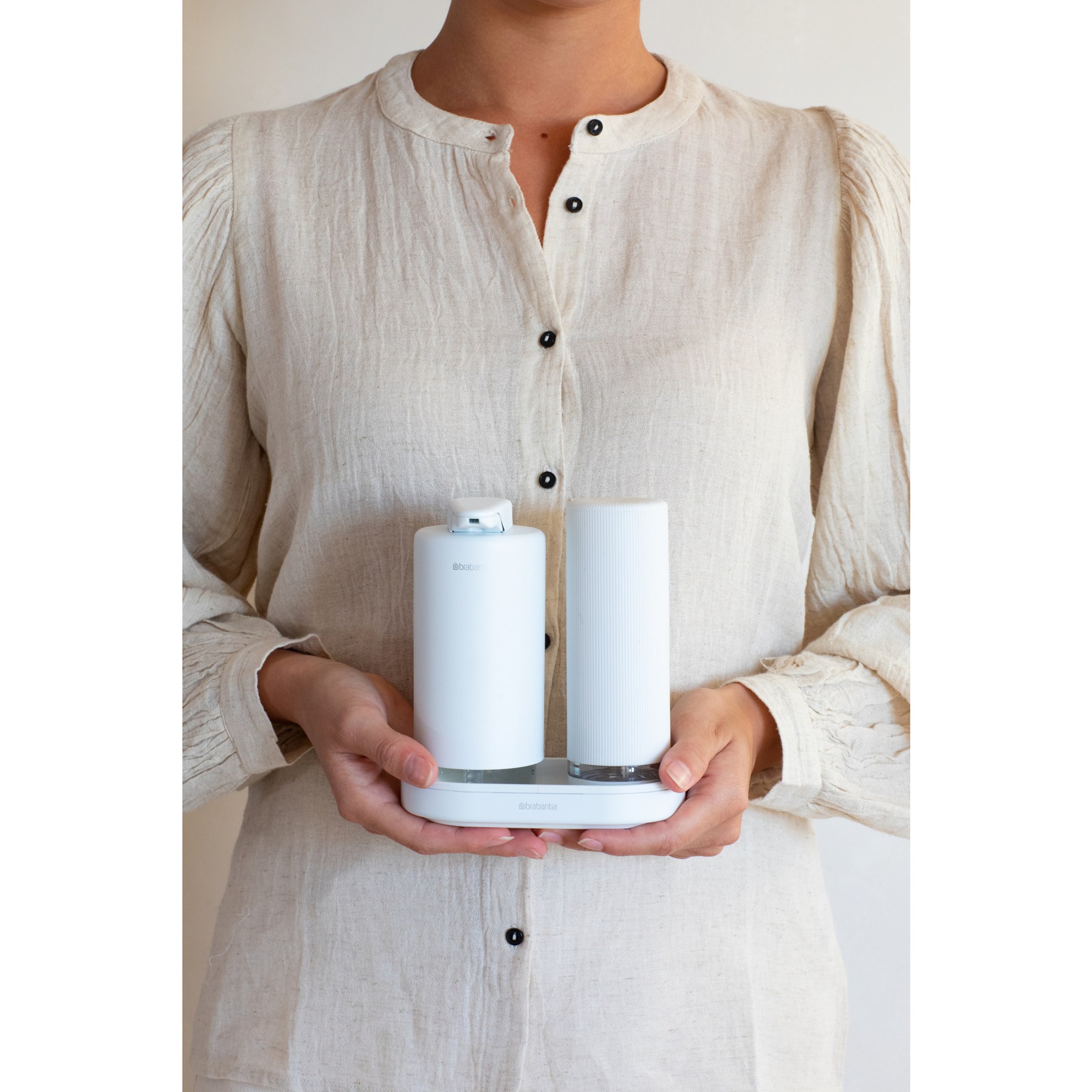 Sada dávkovačů na mýdlo/saponát Brabantia SINKSTYLE 2x200ml bílé_6