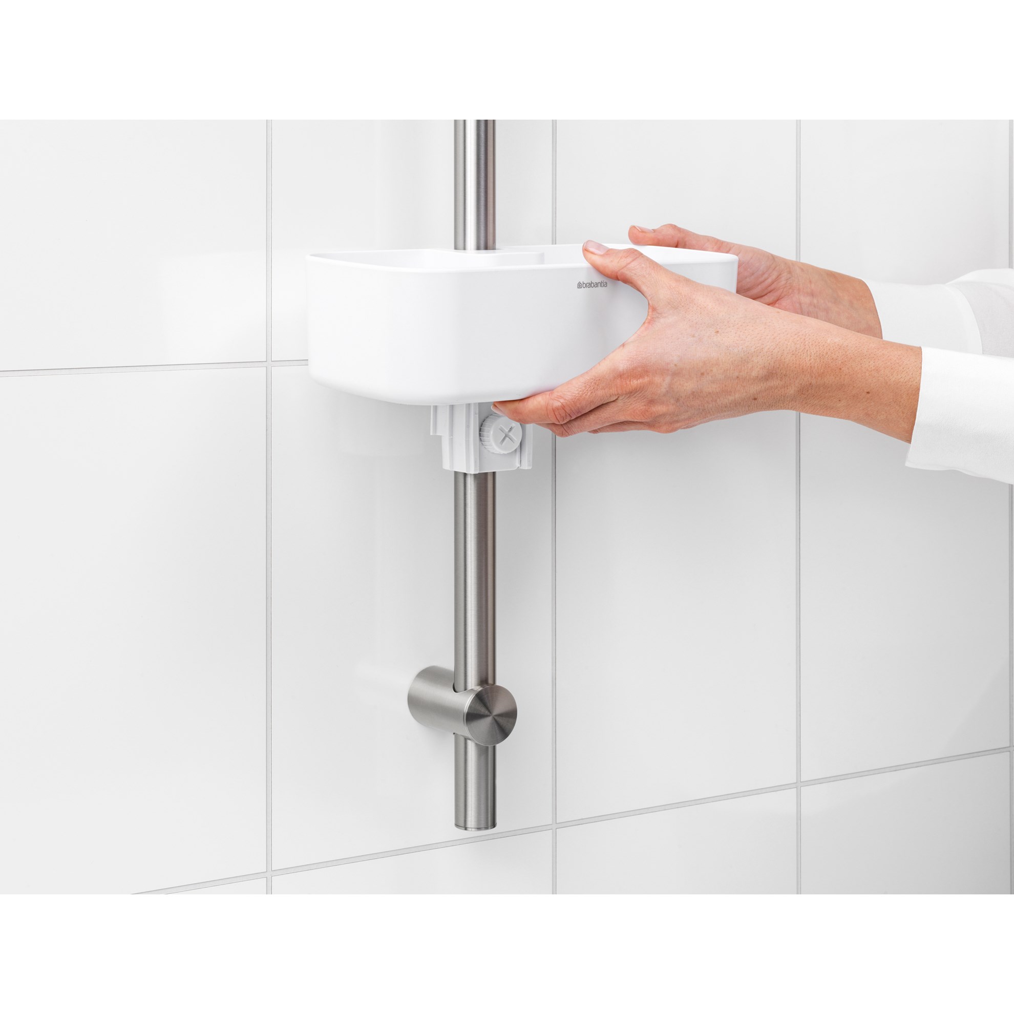 Sprchový držák/organizér Brabantia 24x13cm bílý_1