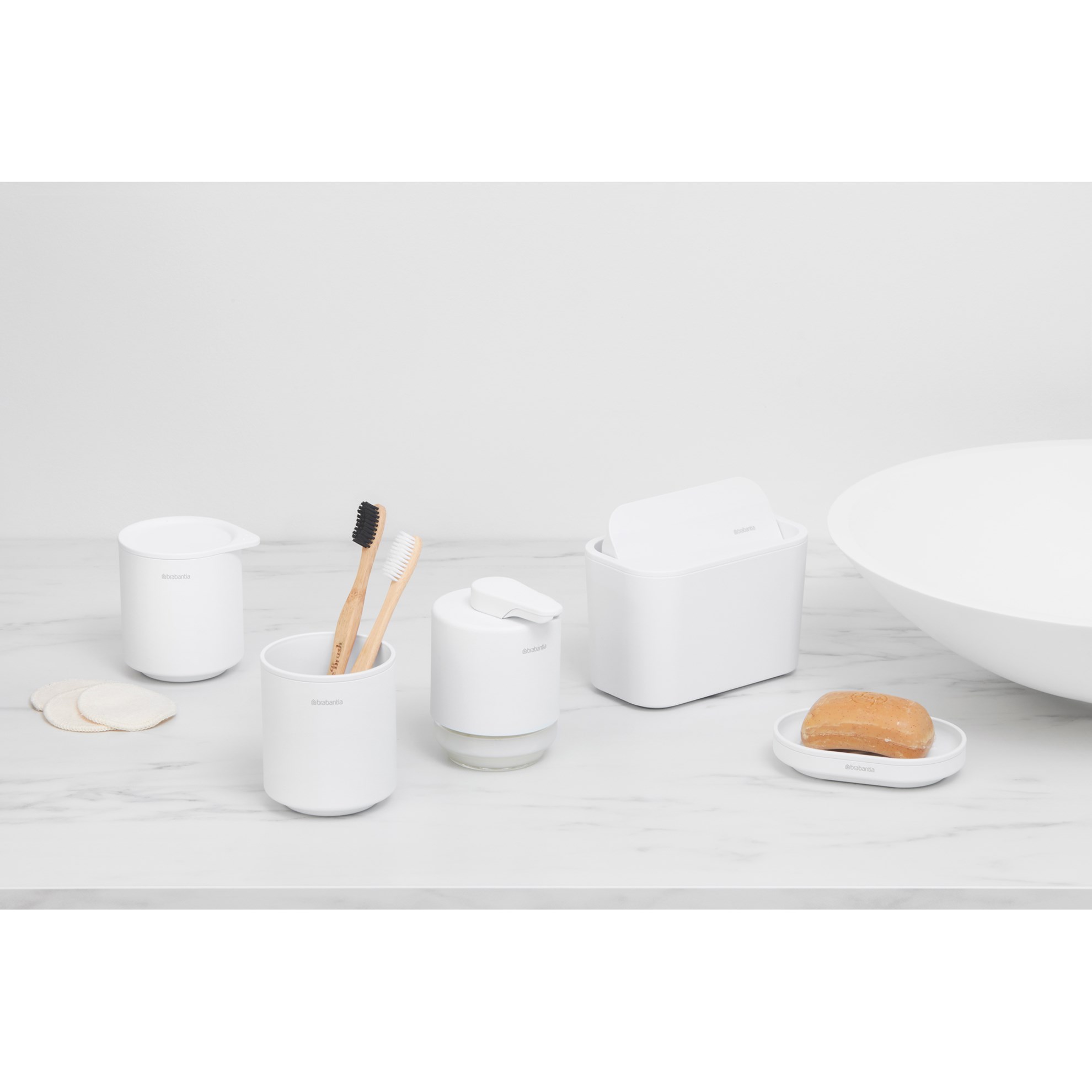 Mini odpadkový koš Brabantia MINDSET 15x8,5cm tmavě bílý_0