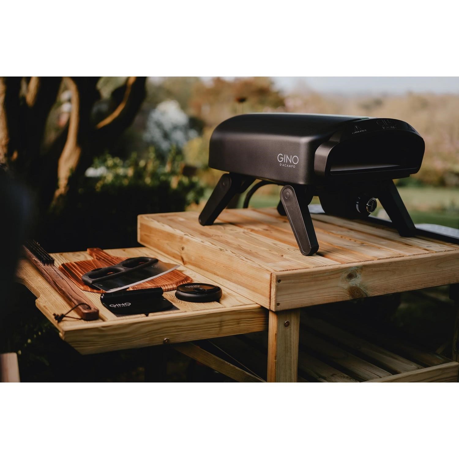 Plynová trouba na pizzu Gino VESUVIO černá s vlajkou_3