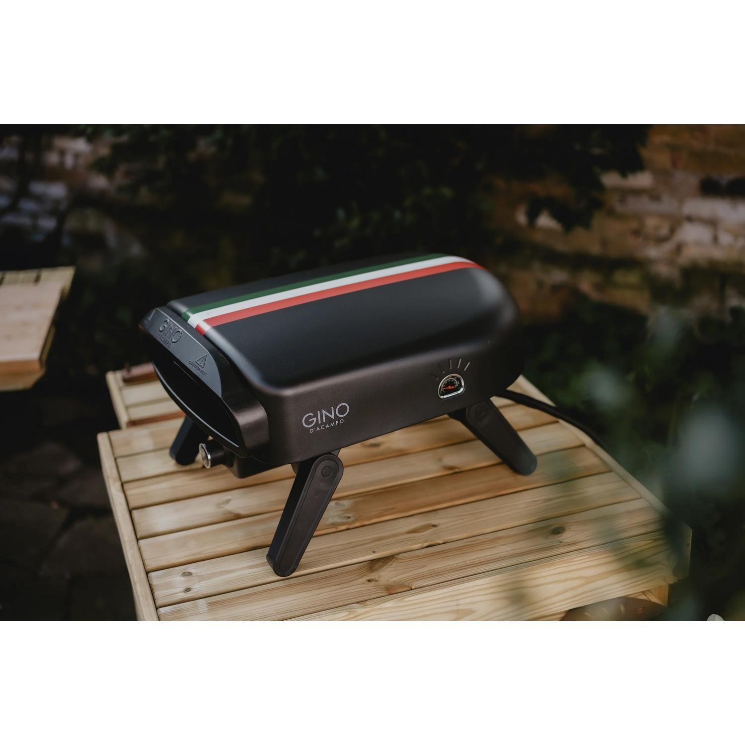 Plynová trouba na pizzu Gino VESUVIO černá s vlajkou_5