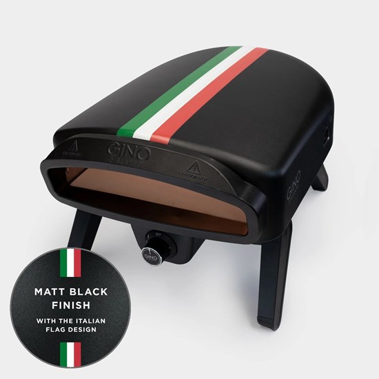 Plynová trouba na pizzu Gino VESUVIO černá s vlajkou_6