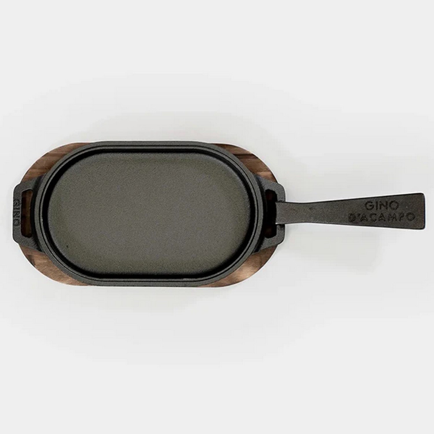 Litinová pánev Gino bez rýhování 29x16cm černá_0