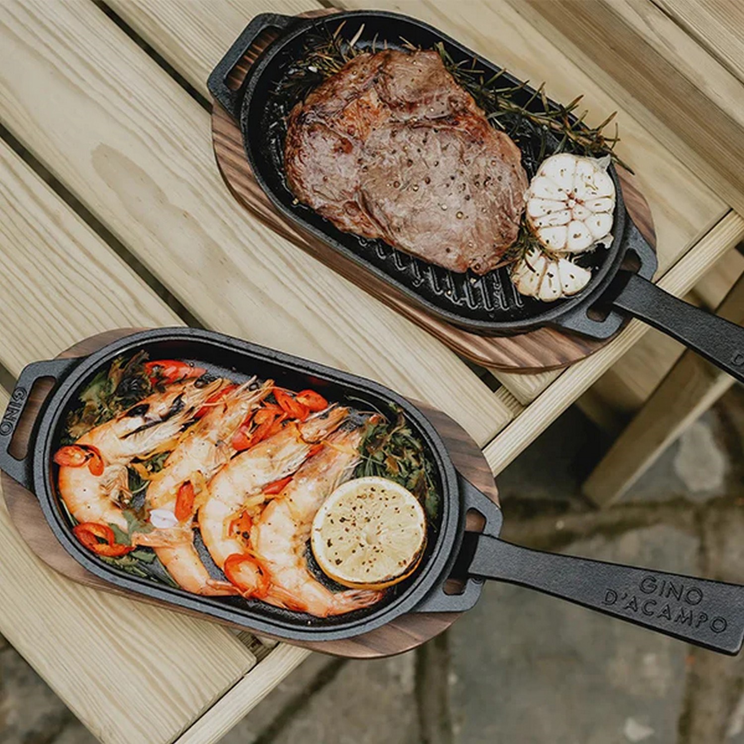 Litinová pánev Gino bez rýhování 29x16cm černá_8