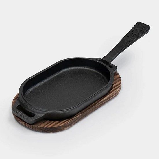 Litinová pánev Gino bez rýhování 29x16cm černá_9