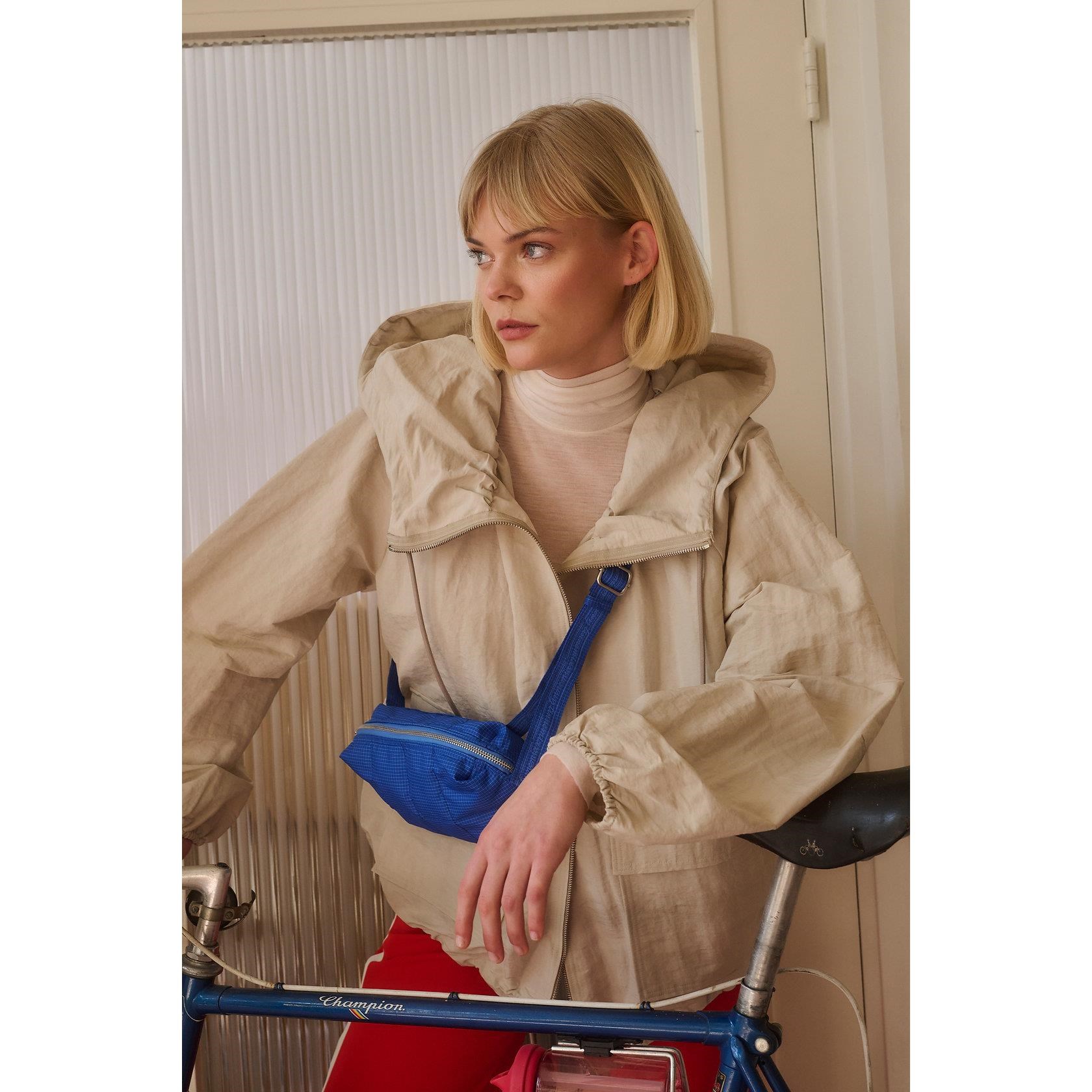 Kabelka / ledvinka s páskem Tinne + Mia CILOU checks blue_0