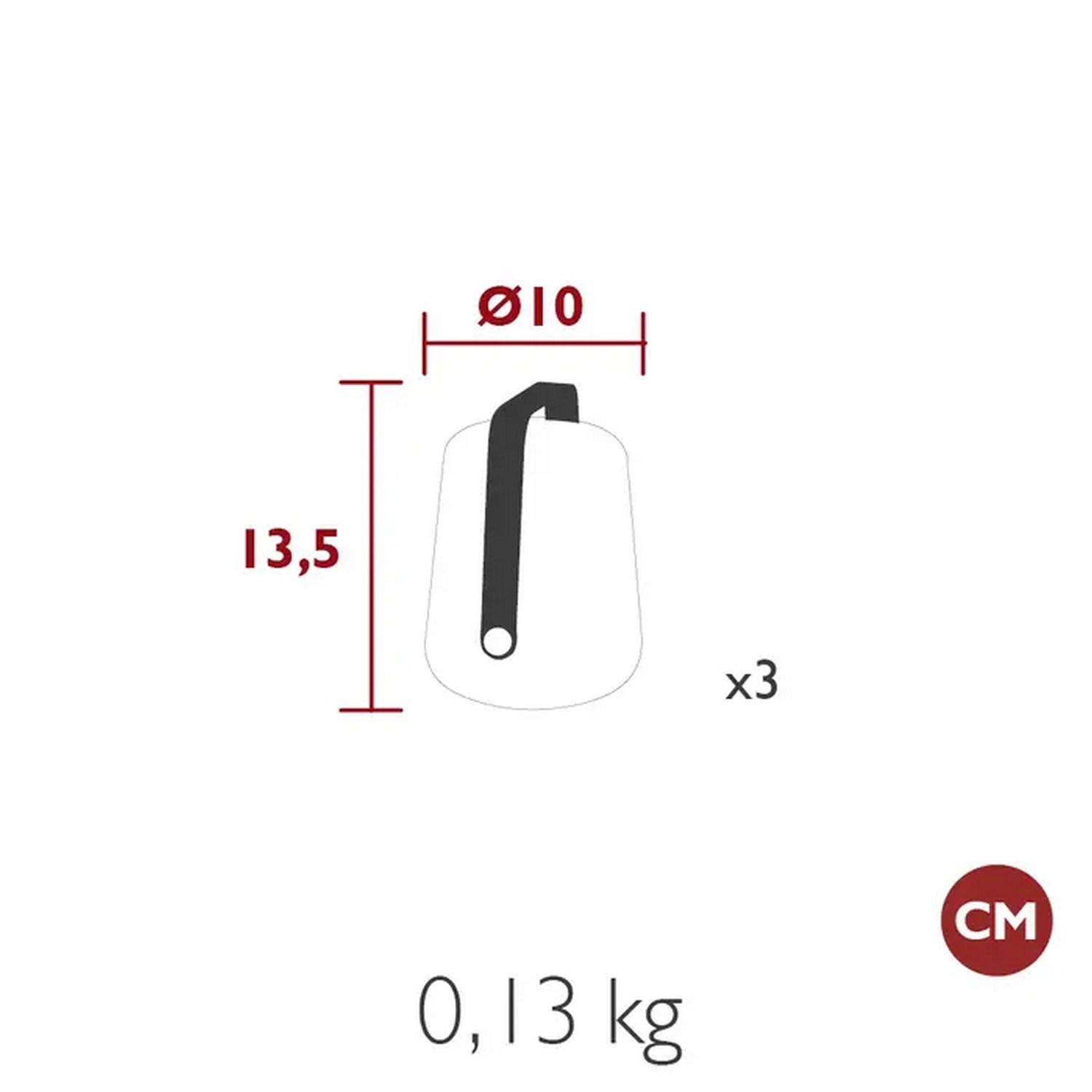 Venkovní LED lampy Fermob BALAD SET/3ks - Red Ochre (jemná struktura)_0