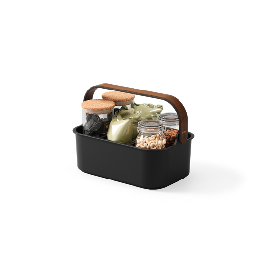 Organizér stohovatelný Umbra BELLWOOD BIN 28 x 18 cm černá/ořechová_0