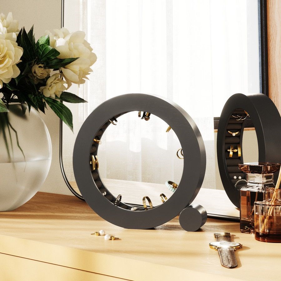 Kulatá šperkovnice Umbra FERRIS P.19 cm černá_2