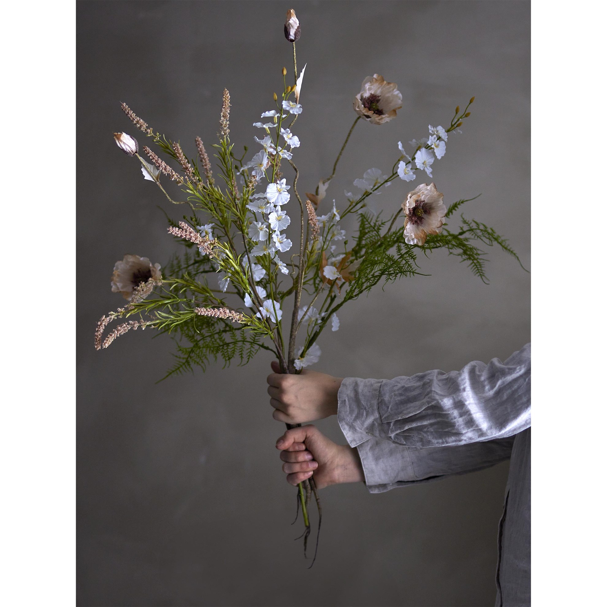 Umělá květina ORCHIDEJ V.91,5cm bílá_3