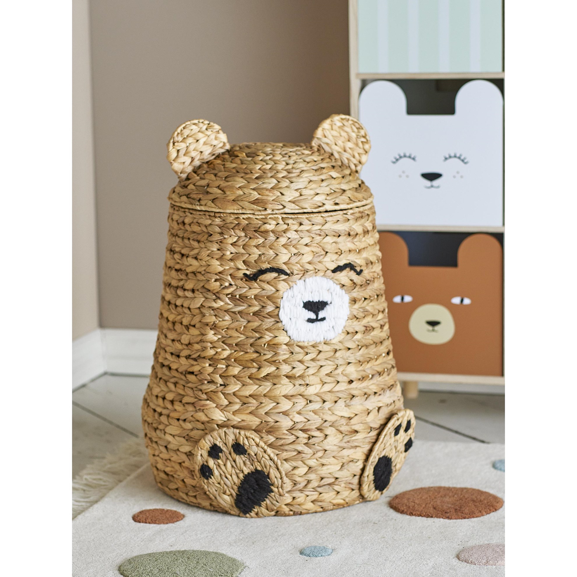 Úložný koš s víkem TIMONE V.58cm přírodní_0