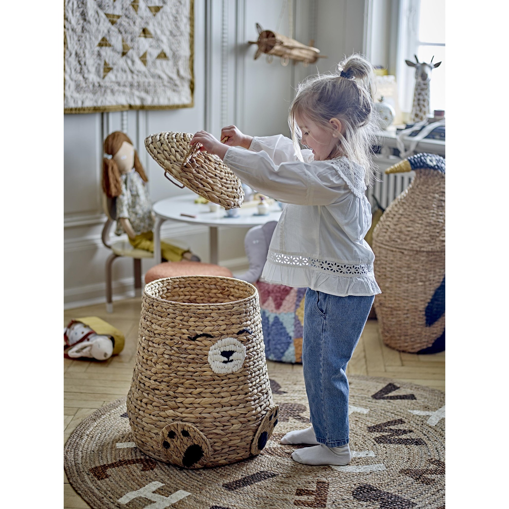 Úložný koš s víkem TIMONE V.58cm přírodní_2