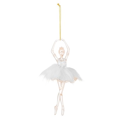 Vánoční dekorace baletky MISTY V.18cm bílá_1