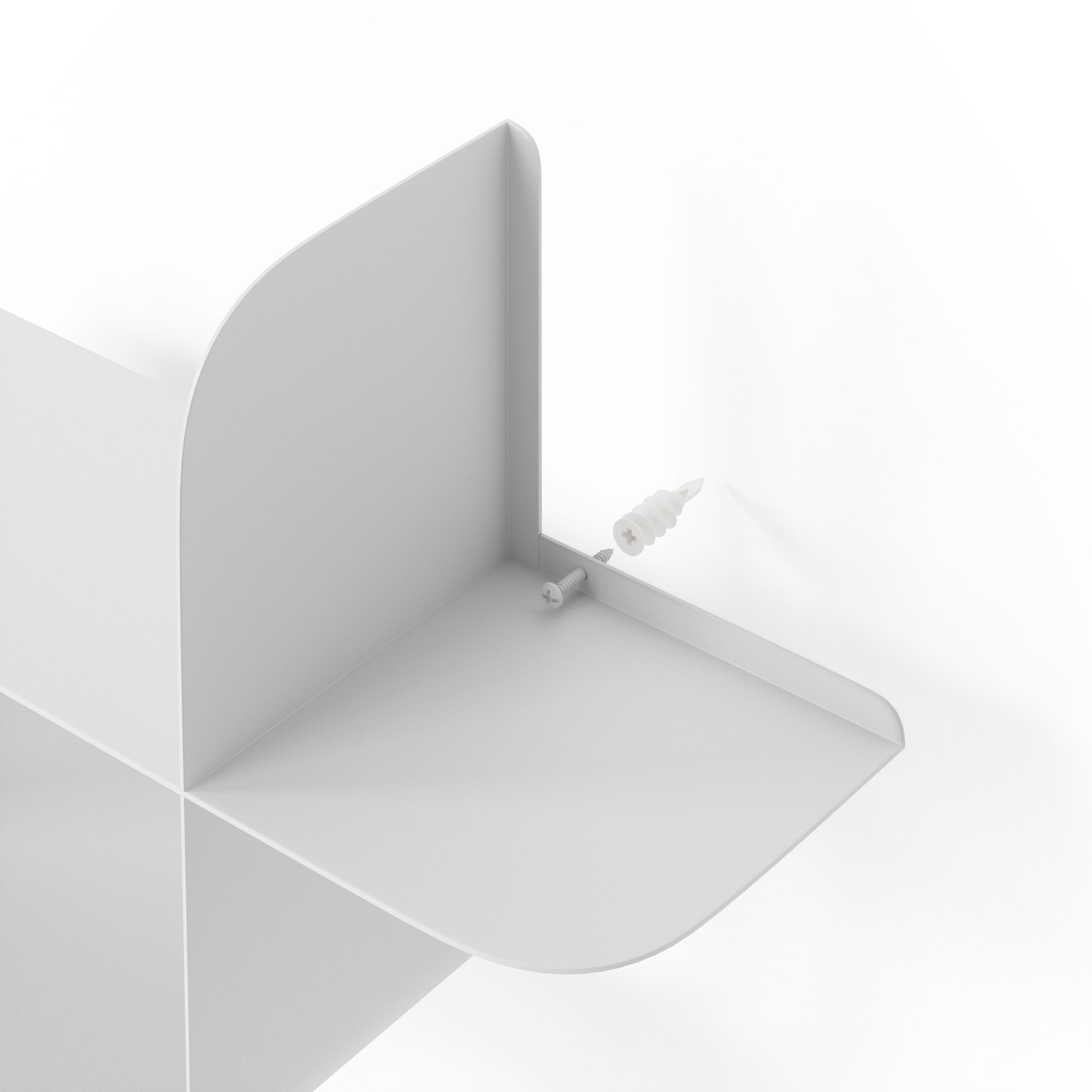 Kovové police Umbra MONTAGE SET/2ks bílé_3