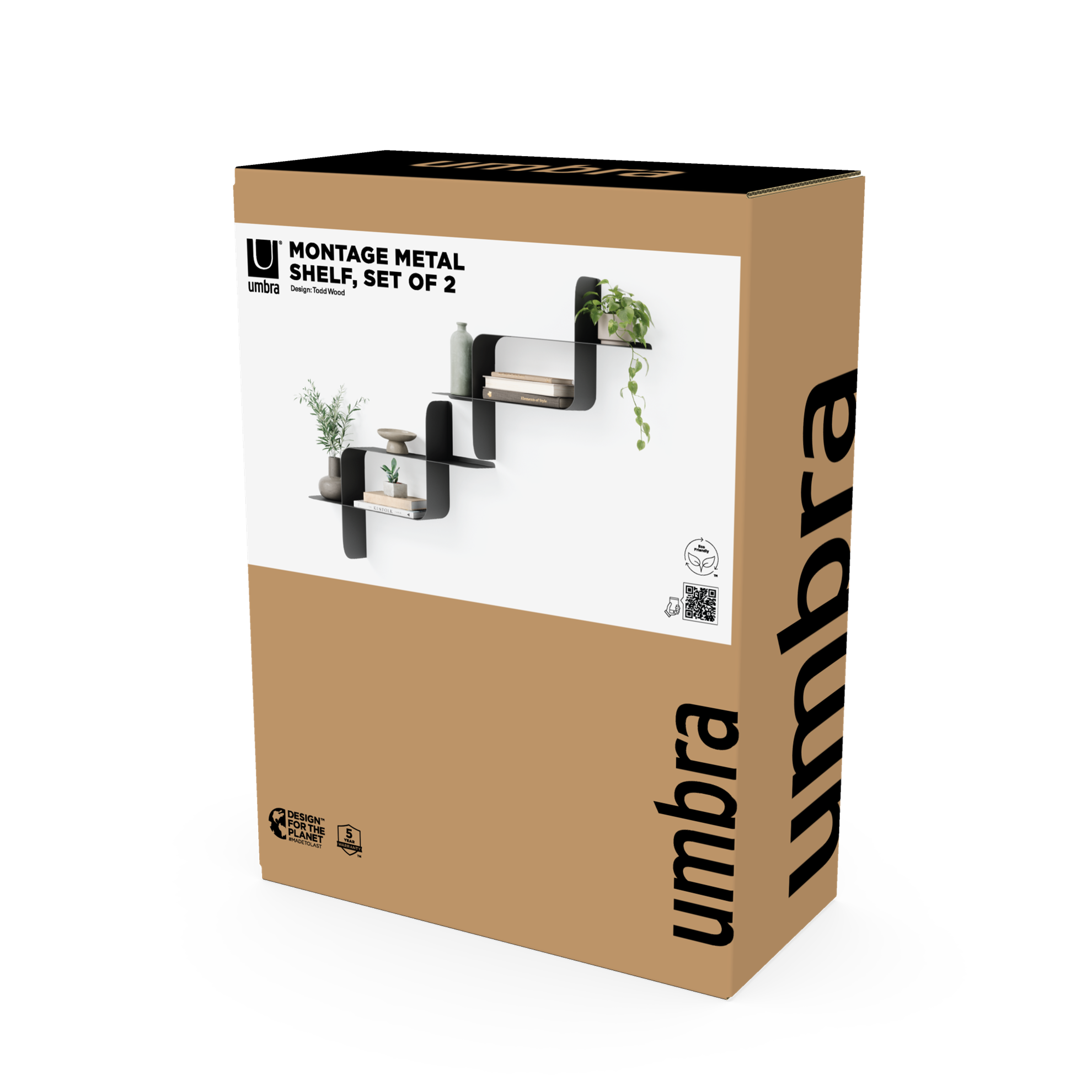 Kovové police Umbra MONTAGE SET/2ks černé_5