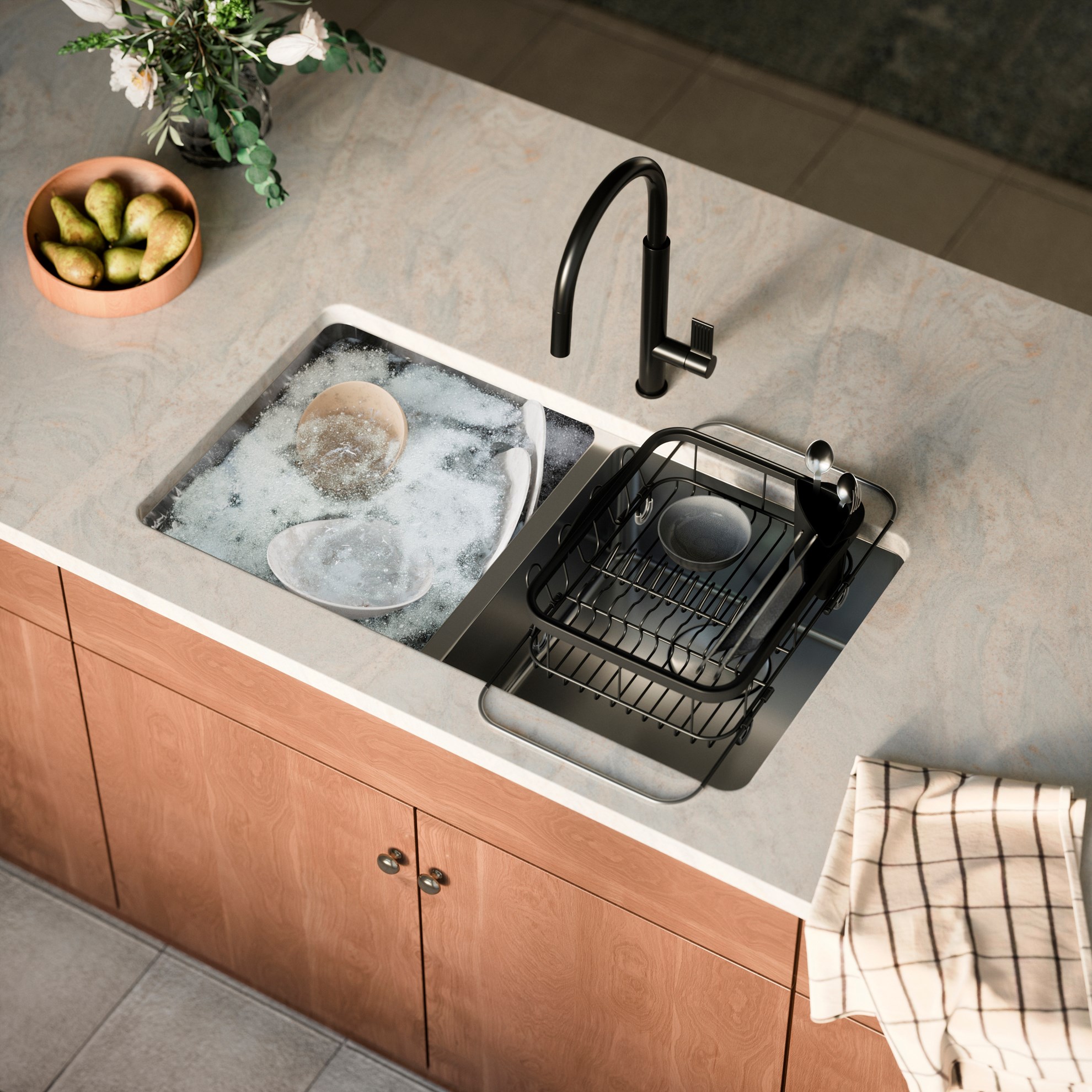 Odkapávač nádobí Umbra MULTI SINKIN 36x29 cm černý_6