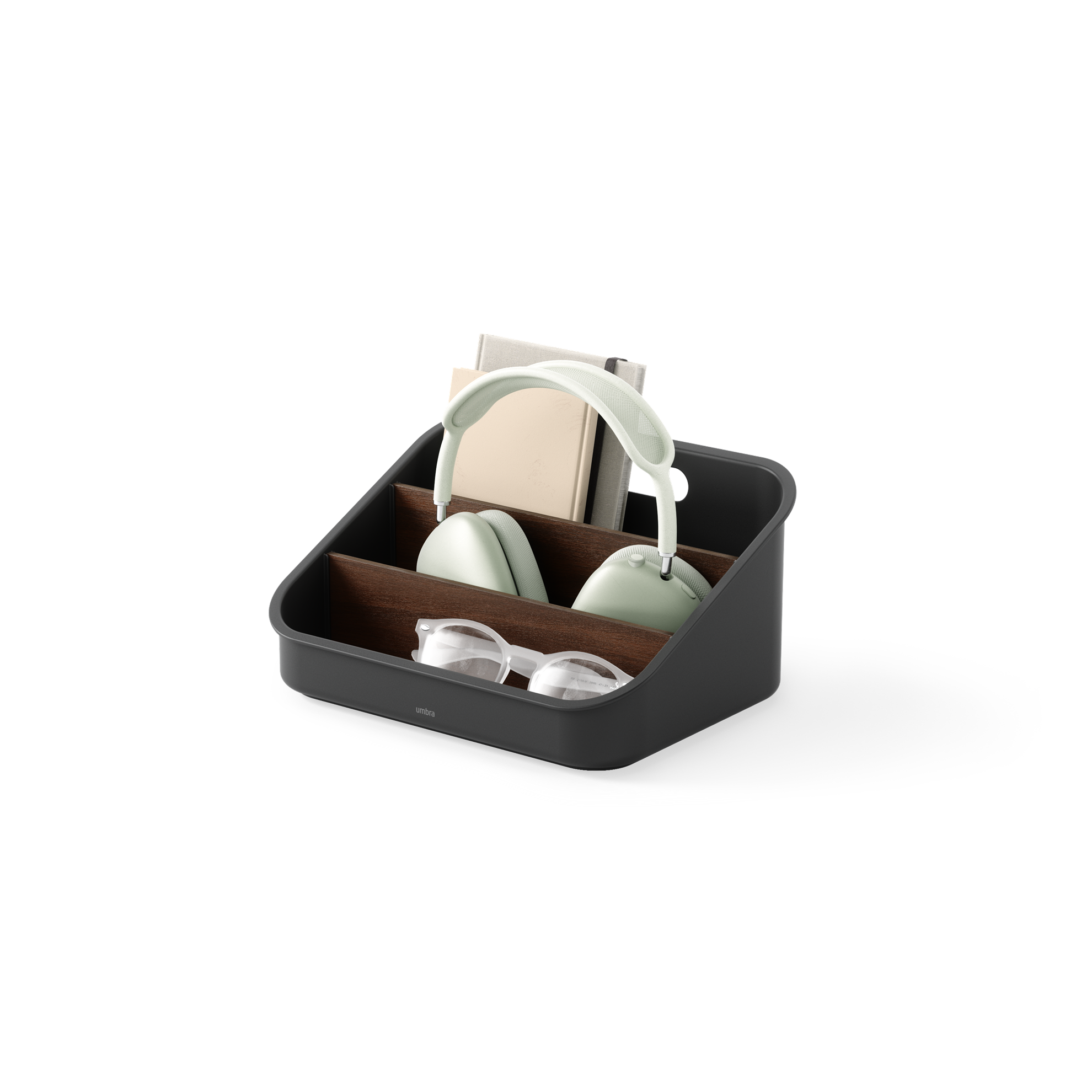Organizér Umbra BELLWOOD odnímatelné přepážky 26x20x13 cm černý/ořech_1