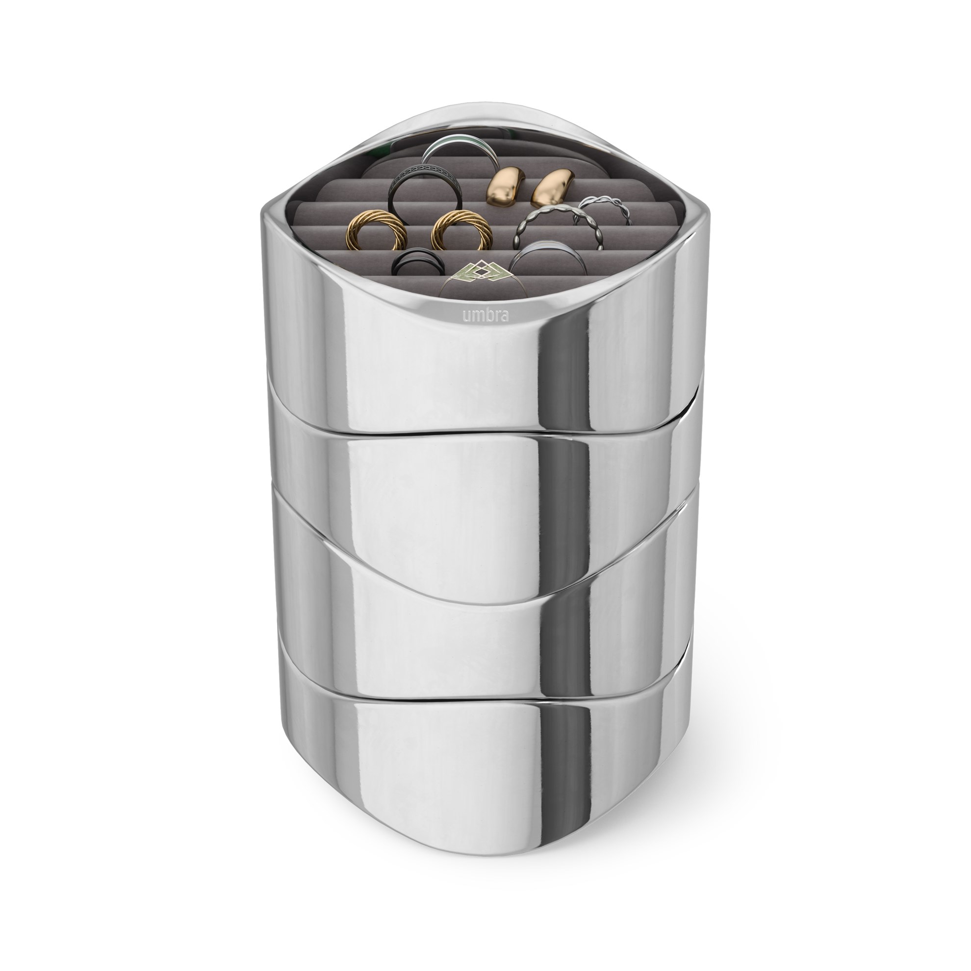 Šperkovnice na prstýnky Umbra WAVY chrom_6