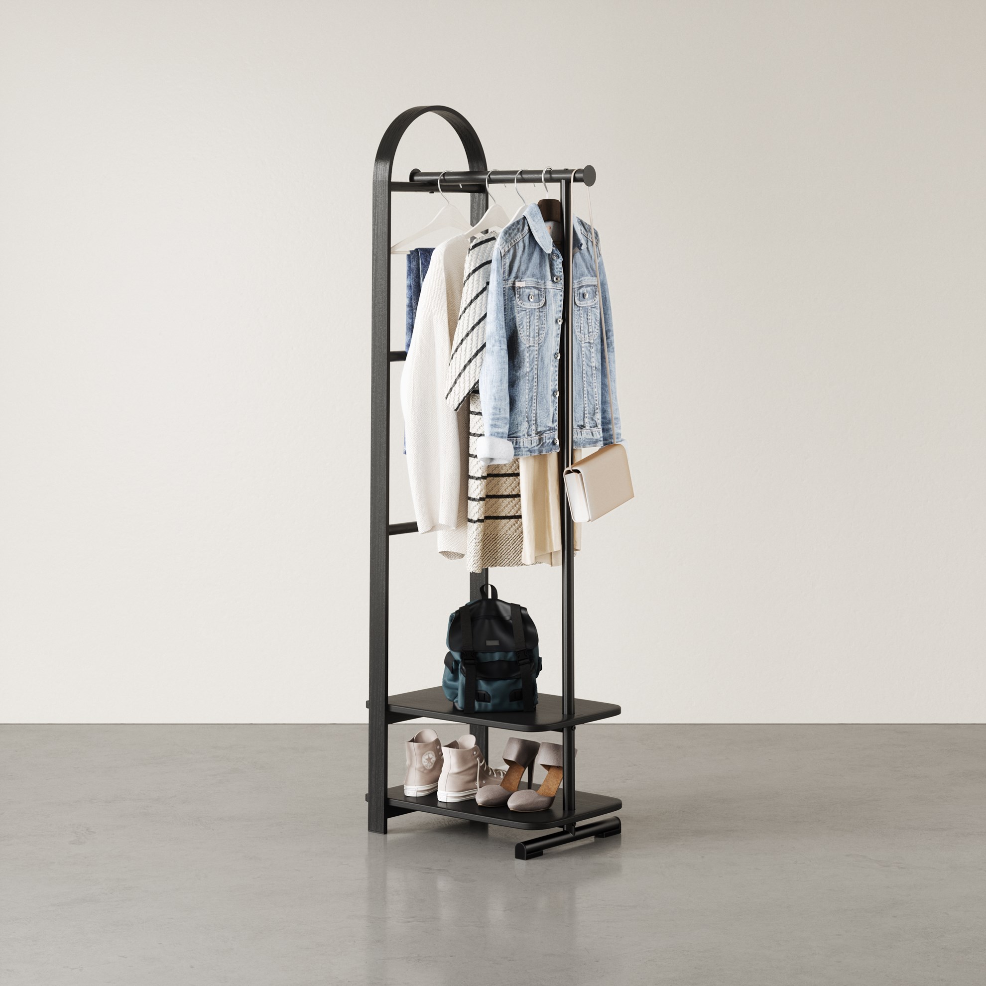 Stojan/věšák s policemi na oděvy Umbra BELLWOOD V.167cm černý_6