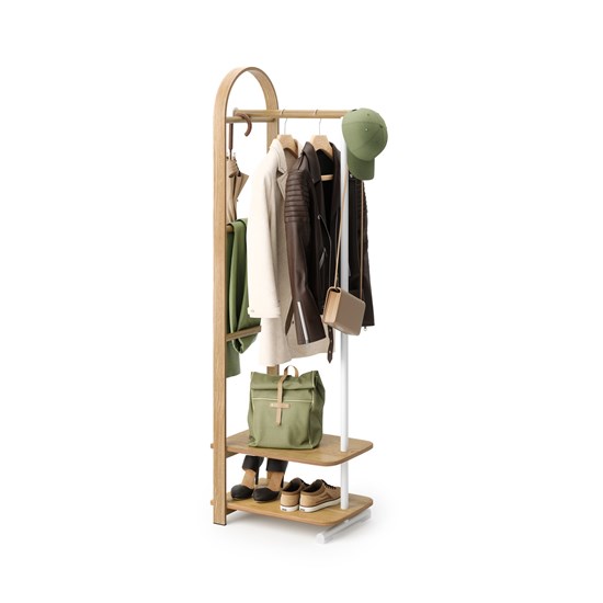 Stojan/věšák s policemi na oděvy Umbra BELLWOOD V.167cm přírodní_7