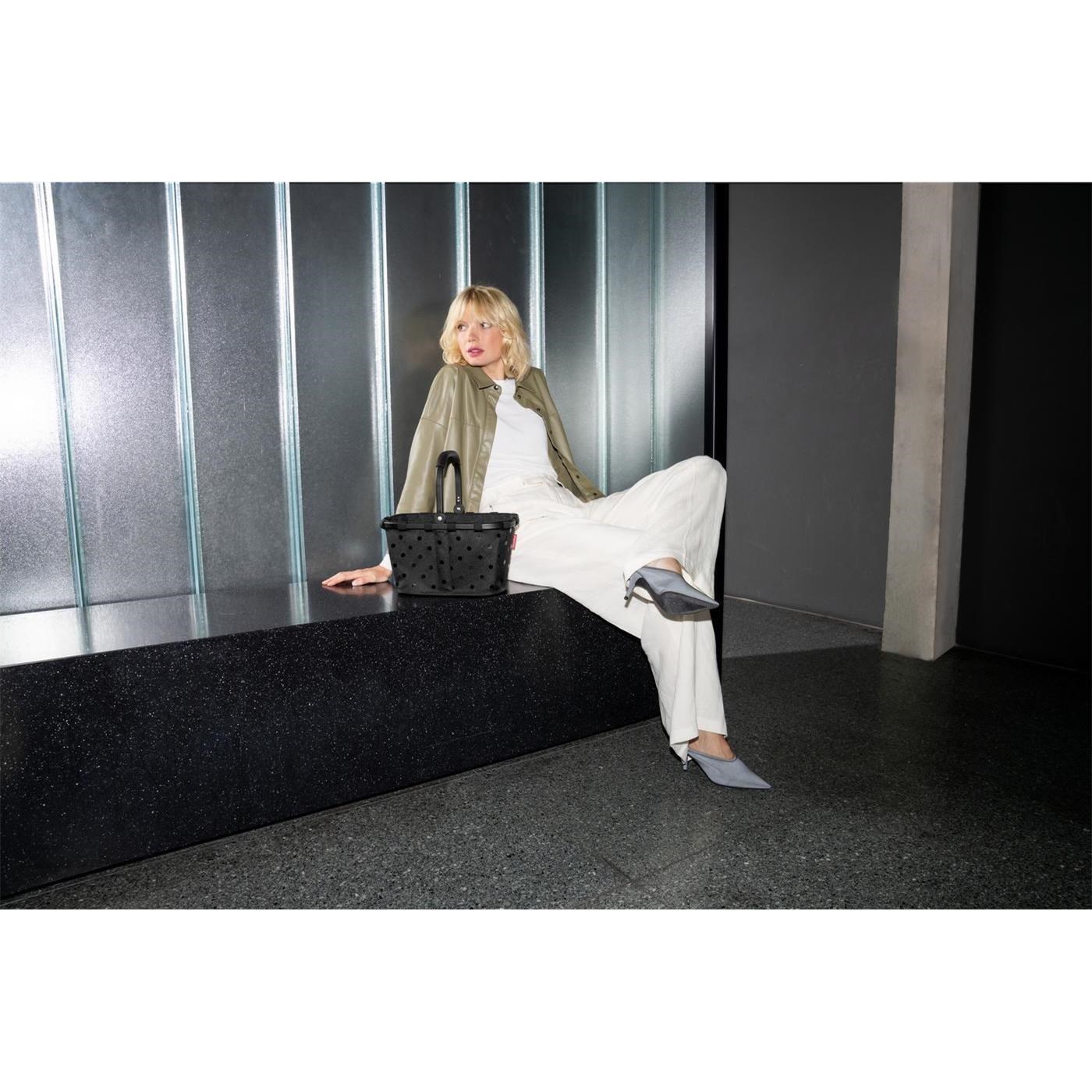 Nákupní košík Reisenthel Carrybag  XS frame glossy dots black_2