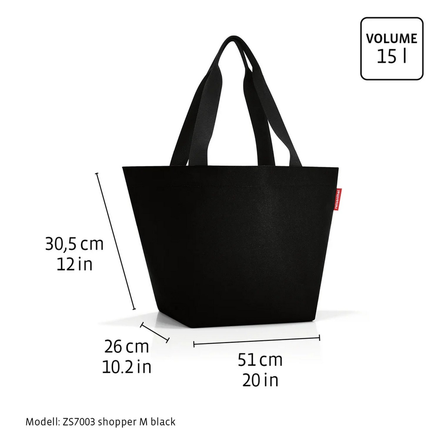 Taška přes rameno Reisenthel Shopper M glossy dots black_2
