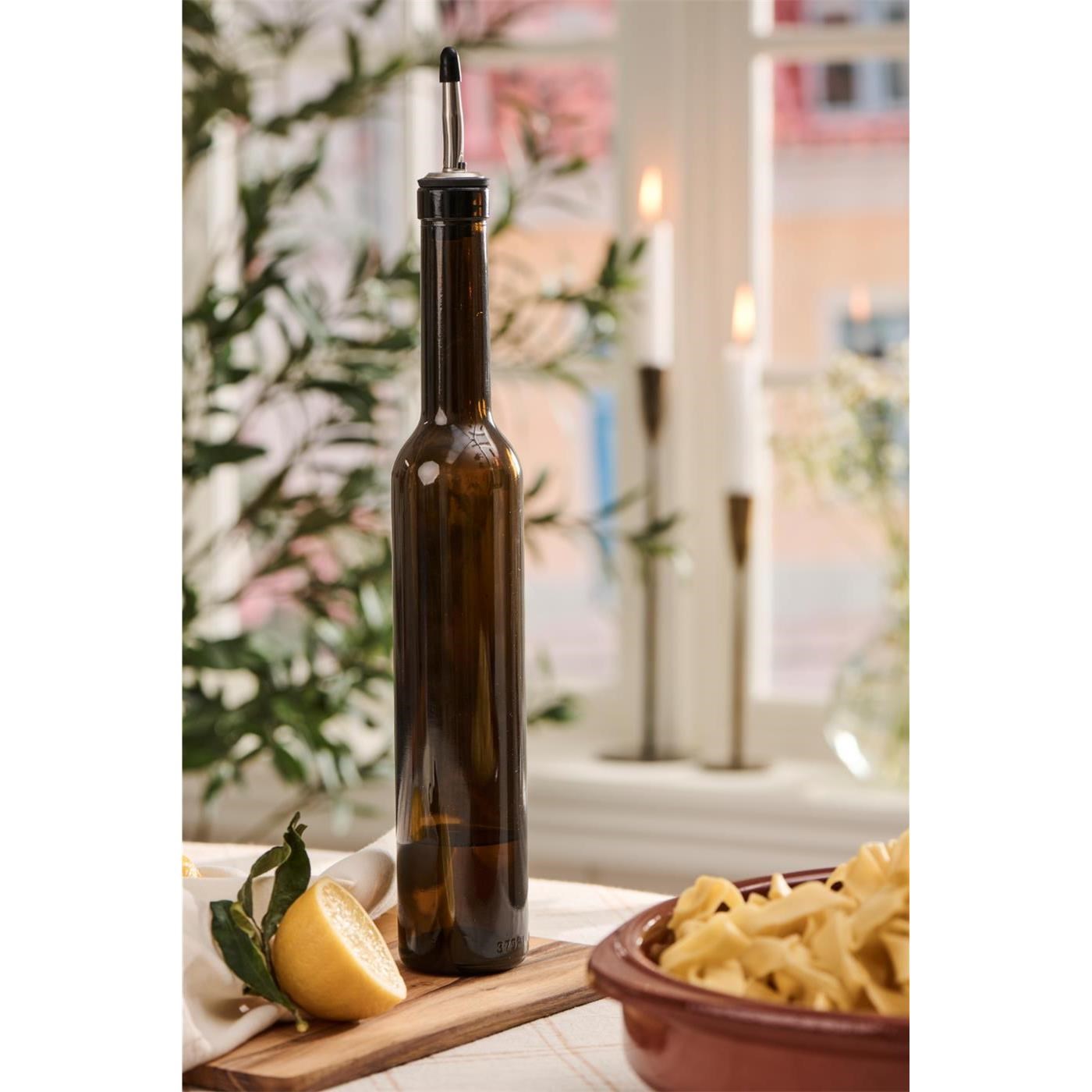 Láhev na ocet/olej s nálevkou Ib Laursen zelená 390 ml_0