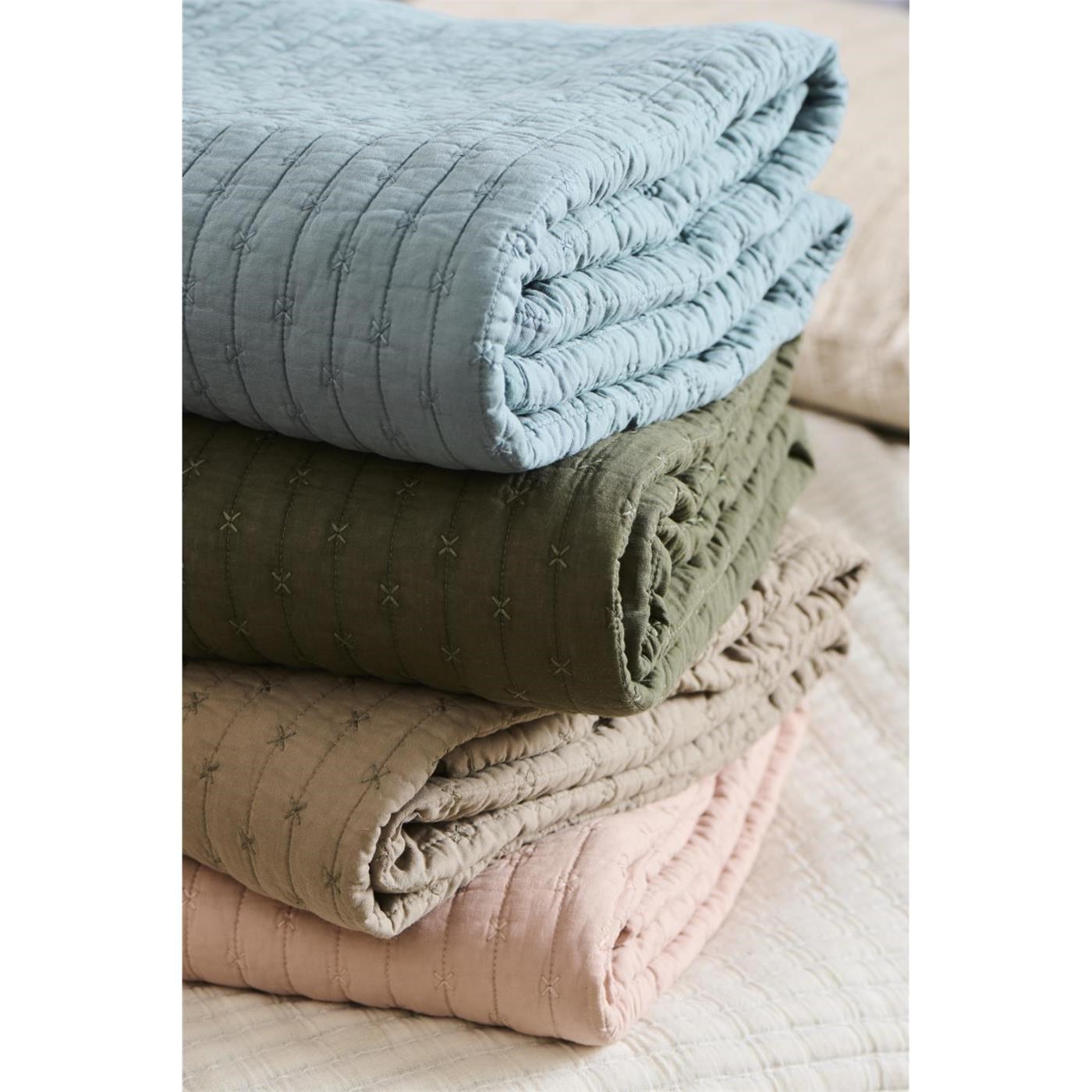 Prošívaná deka/přehoz Ib Laursen růžová 180x130 cm_0